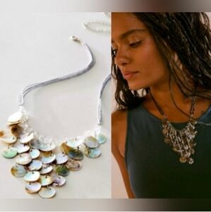 NWT FREE PEOPLE SHELL NECKLACE ADJUSTABLE CHAIN